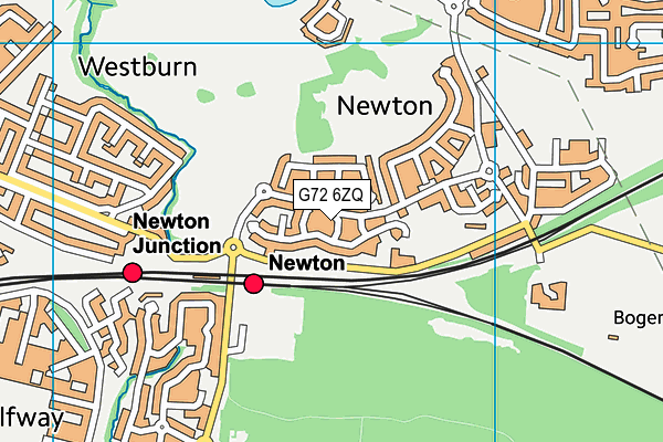 G72 6ZQ map - OS VectorMap District (Ordnance Survey) G72 6ZQ map - OS VectorMap District (Ordnance Survey)