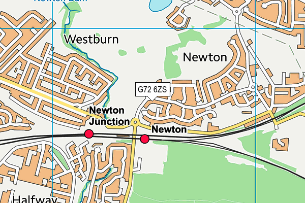 G72 6ZS map - OS VectorMap District (Ordnance Survey) G72 6ZS map - OS VectorMap District (Ordnance Survey)