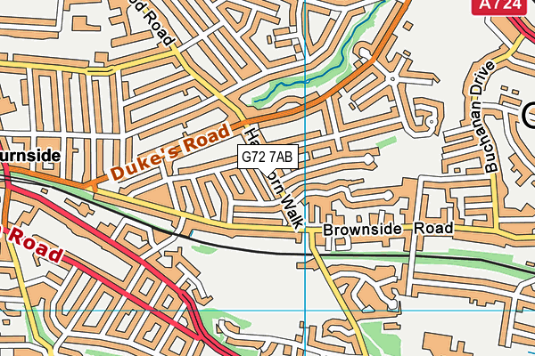 G72 7AB map - OS VectorMap District (Ordnance Survey) G72 7AB map - OS VectorMap District (Ordnance Survey)