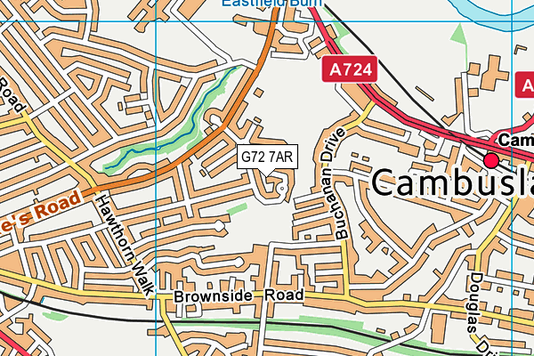 G72 7AR map - OS VectorMap District (Ordnance Survey)