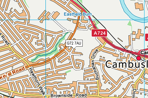 G72 7AU map - OS VectorMap District (Ordnance Survey) G72 7AU map - OS VectorMap District (Ordnance Survey)