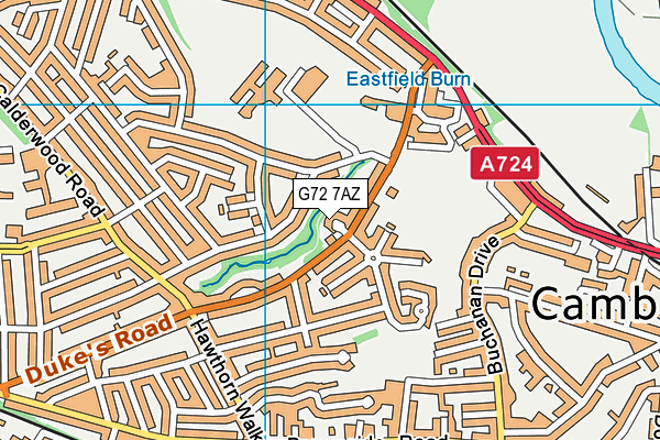 G72 7AZ map - OS VectorMap District (Ordnance Survey) G72 7AZ map - OS VectorMap District (Ordnance Survey)