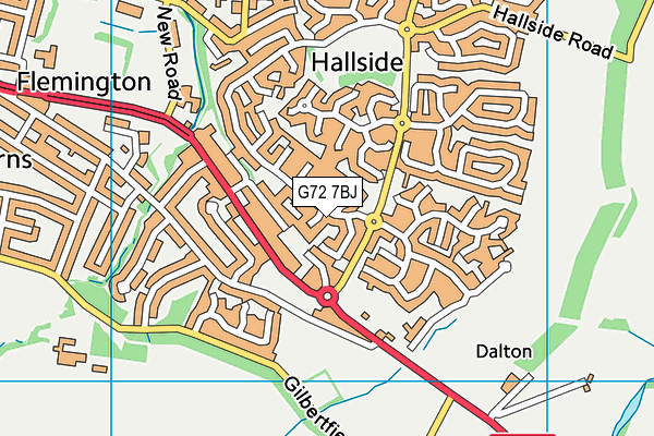 G72 7BJ map - OS VectorMap District (Ordnance Survey) G72 7BJ map - OS VectorMap District (Ordnance Survey)