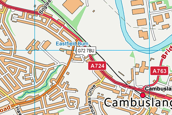 G72 7BU map - OS VectorMap District (Ordnance Survey) G72 7BU map - OS VectorMap District (Ordnance Survey)