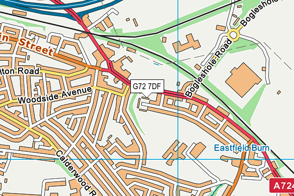 G72 7DF map - OS VectorMap District (Ordnance Survey)