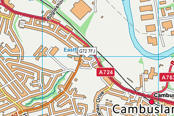 G72 7FJ map - OS VectorMap District (Ordnance Survey) G72 7FJ map - OS VectorMap District (Ordnance Survey)