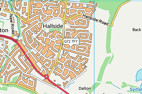 G72 7FY map - OS VectorMap District (Ordnance Survey)