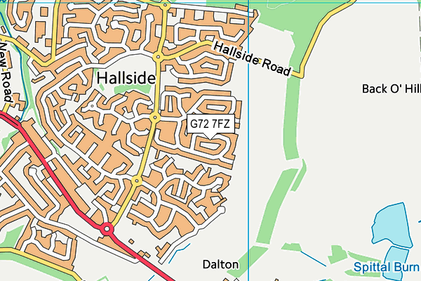 G72 7FZ map - OS VectorMap District (Ordnance Survey) G72 7FZ map - OS VectorMap District (Ordnance Survey)