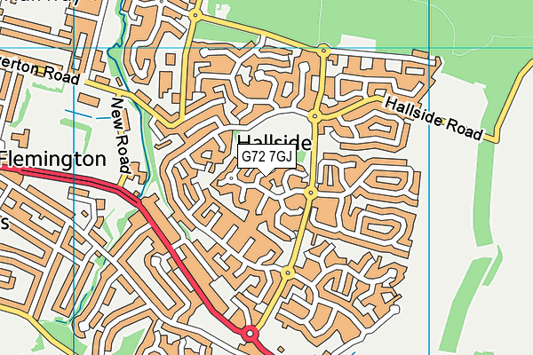 G72 7GJ map - OS VectorMap District (Ordnance Survey) G72 7GJ map - OS VectorMap District (Ordnance Survey)