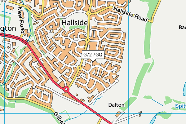 G72 7GQ map - OS VectorMap District (Ordnance Survey)