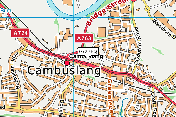 G72 7HQ map - OS VectorMap District (Ordnance Survey)