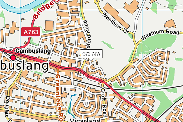 G72 7JW map - OS VectorMap District (Ordnance Survey) G72 7JW map - OS VectorMap District (Ordnance Survey)