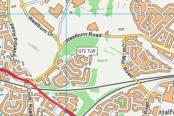 G72 7LW map - OS VectorMap District (Ordnance Survey) G72 7LW map - OS VectorMap District (Ordnance Survey)