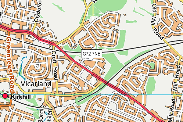 G72 7NE map - OS VectorMap District (Ordnance Survey) G72 7NE map - OS VectorMap District (Ordnance Survey)