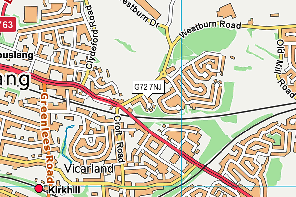G72 7NJ map - OS VectorMap District (Ordnance Survey) G72 7NJ map - OS VectorMap District (Ordnance Survey)