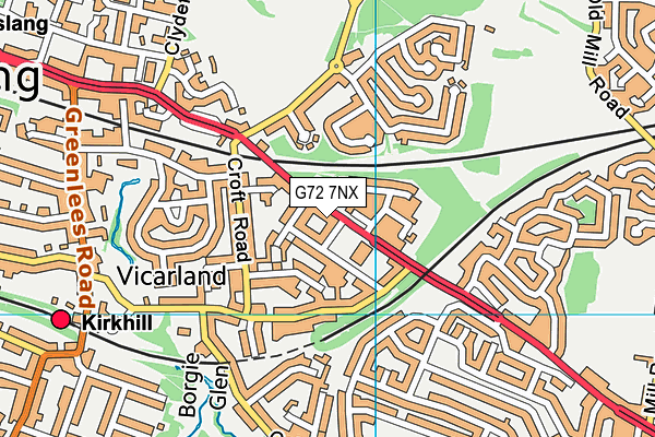 G72 7NX map - OS VectorMap District (Ordnance Survey) G72 7NX map - OS VectorMap District (Ordnance Survey)