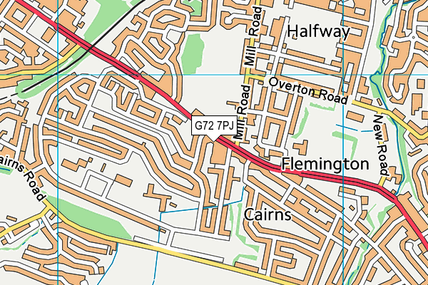 G72 7PJ map - OS VectorMap District (Ordnance Survey) G72 7PJ map - OS VectorMap District (Ordnance Survey)