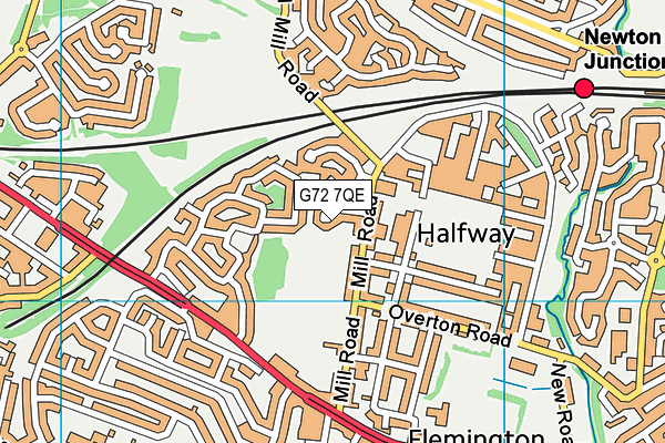 G72 7QE map - OS VectorMap District (Ordnance Survey) G72 7QE map - OS VectorMap District (Ordnance Survey)