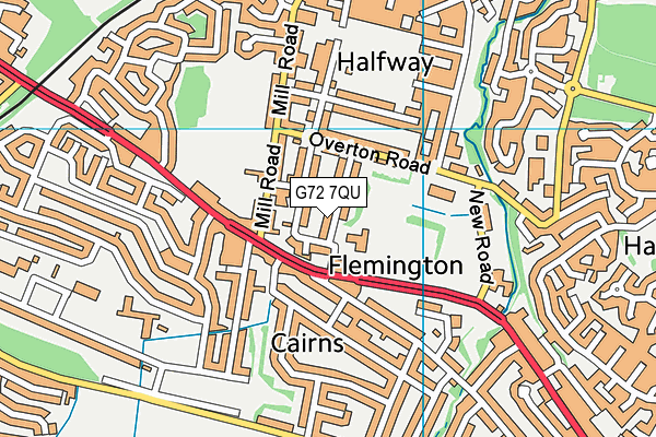 G72 7QU map - OS VectorMap District (Ordnance Survey) G72 7QU map - OS VectorMap District (Ordnance Survey)