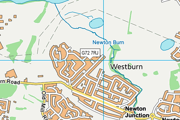 G72 7RJ map - OS VectorMap District (Ordnance Survey)
