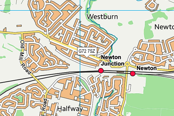 G72 7SZ map - OS VectorMap District (Ordnance Survey) G72 7SZ map - OS VectorMap District (Ordnance Survey)