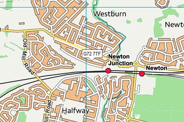 G72 7TF map - OS VectorMap District (Ordnance Survey)