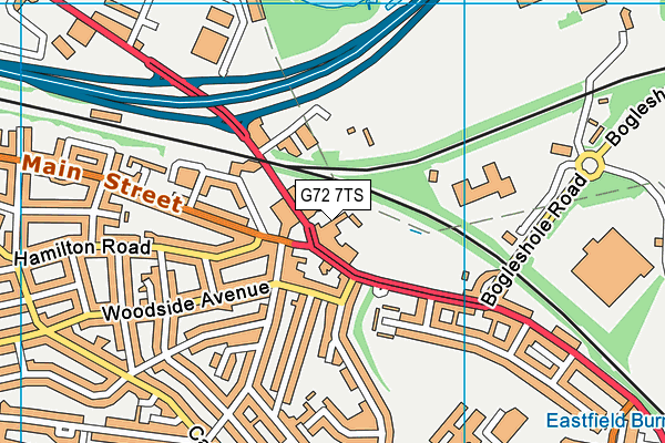 G72 7TS map - OS VectorMap District (Ordnance Survey)