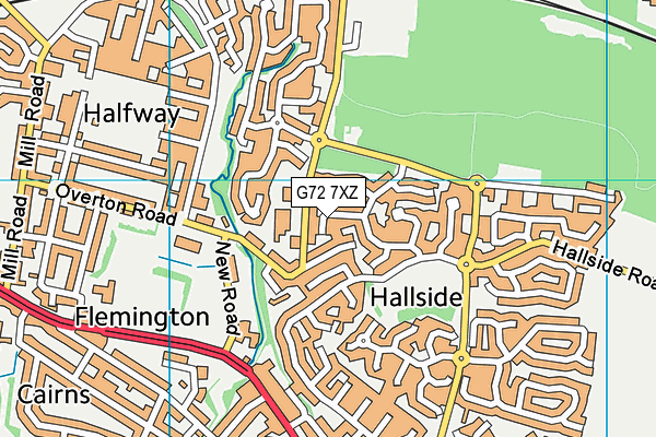 G72 7XZ map - OS VectorMap District (Ordnance Survey) G72 7XZ map - OS VectorMap District (Ordnance Survey)