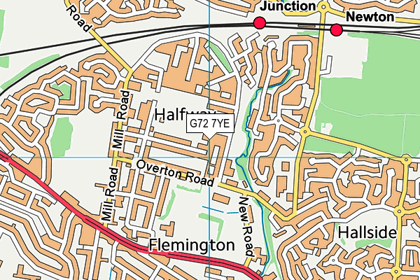 G72 7YE map - OS VectorMap District (Ordnance Survey) G72 7YE map - OS VectorMap District (Ordnance Survey)