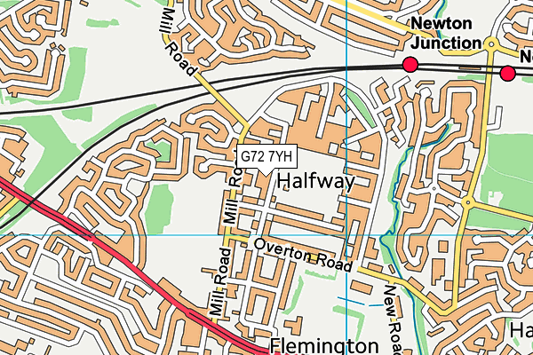 G72 7YH map - OS VectorMap District (Ordnance Survey) G72 7YH map - OS VectorMap District (Ordnance Survey)