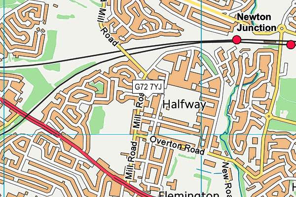 G72 7YJ map - OS VectorMap District (Ordnance Survey) G72 7YJ map - OS VectorMap District (Ordnance Survey)