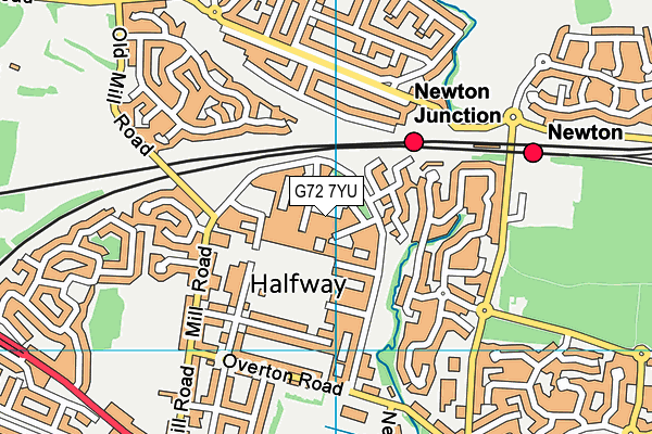 G72 7YU map - OS VectorMap District (Ordnance Survey) G72 7YU map - OS VectorMap District (Ordnance Survey)