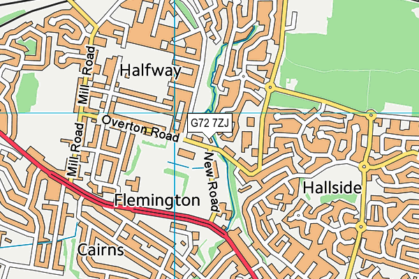G72 7ZJ map - OS VectorMap District (Ordnance Survey) G72 7ZJ map - OS VectorMap District (Ordnance Survey)
