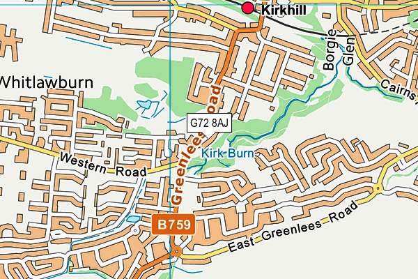 G72 8AJ map - OS VectorMap District (Ordnance Survey) G72 8AJ map - OS VectorMap District (Ordnance Survey)