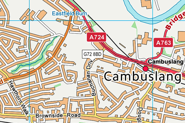 G72 8BD map - OS VectorMap District (Ordnance Survey)