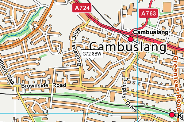 G72 8BW map - OS VectorMap District (Ordnance Survey) G72 8BW map - OS VectorMap District (Ordnance Survey)