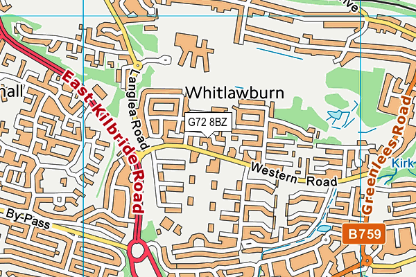 G72 8BZ map - OS VectorMap District (Ordnance Survey) G72 8BZ map - OS VectorMap District (Ordnance Survey)