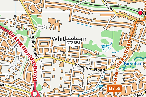 G72 8EJ map - OS VectorMap District (Ordnance Survey) G72 8EJ map - OS VectorMap District (Ordnance Survey)