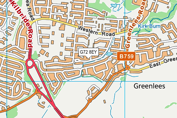 G72 8EY map - OS VectorMap District (Ordnance Survey) G72 8EY map - OS VectorMap District (Ordnance Survey)