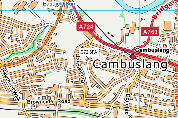 G72 8FA map - OS VectorMap District (Ordnance Survey)
