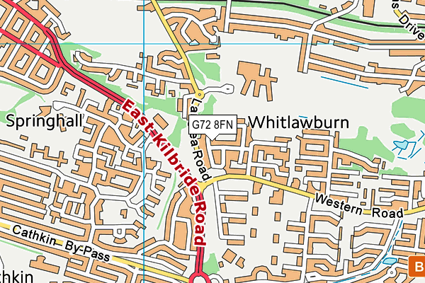 G72 8FN map - OS VectorMap District (Ordnance Survey)