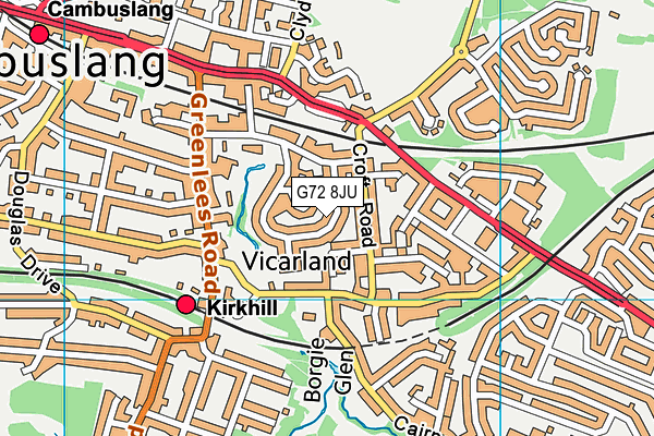 G72 8JU map - OS VectorMap District (Ordnance Survey) G72 8JU map - OS VectorMap District (Ordnance Survey)
