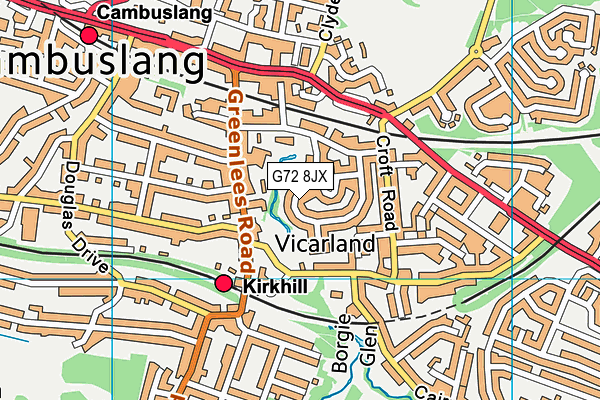 G72 8JX map - OS VectorMap District (Ordnance Survey) G72 8JX map - OS VectorMap District (Ordnance Survey)