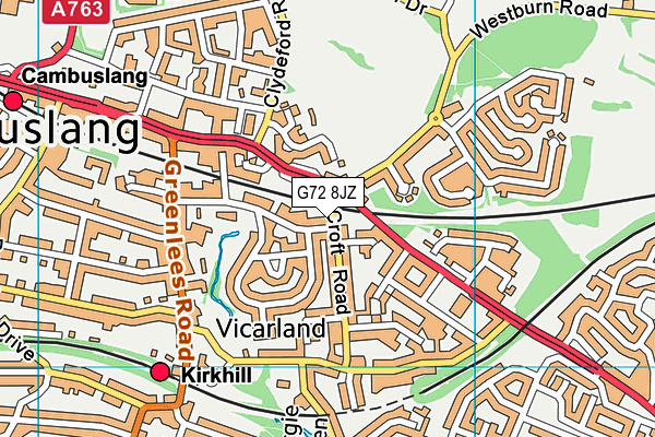 G72 8JZ map - OS VectorMap District (Ordnance Survey) G72 8JZ map - OS VectorMap District (Ordnance Survey)