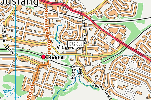 G72 8LJ map - OS VectorMap District (Ordnance Survey) G72 8LJ map - OS VectorMap District (Ordnance Survey)