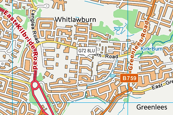 G72 8LU map - OS VectorMap District (Ordnance Survey) G72 8LU map - OS VectorMap District (Ordnance Survey)