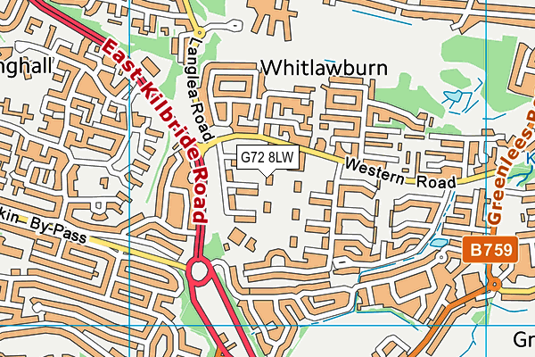 G72 8LW map - OS VectorMap District (Ordnance Survey) G72 8LW map - OS VectorMap District (Ordnance Survey)