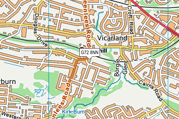 G72 8NN map - OS VectorMap District (Ordnance Survey)