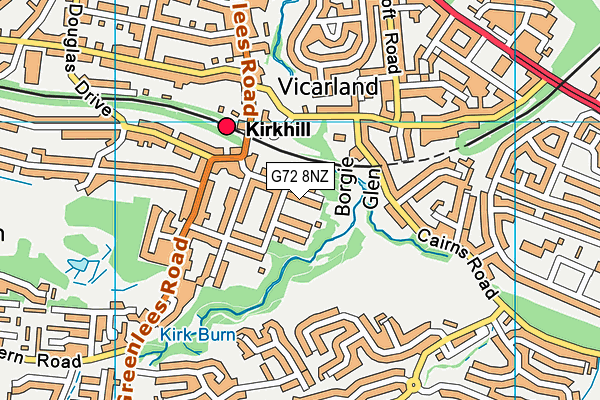 G72 8NZ map - OS VectorMap District (Ordnance Survey)