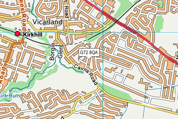 G72 8QA map - OS VectorMap District (Ordnance Survey) G72 8QA map - OS VectorMap District (Ordnance Survey)